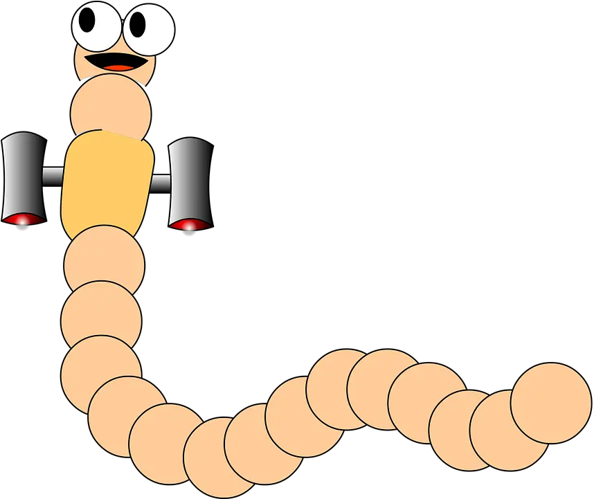  Worm Space Cartoon Free Vector Graphic On Pixabay Animasi Cacing Png Worm Png