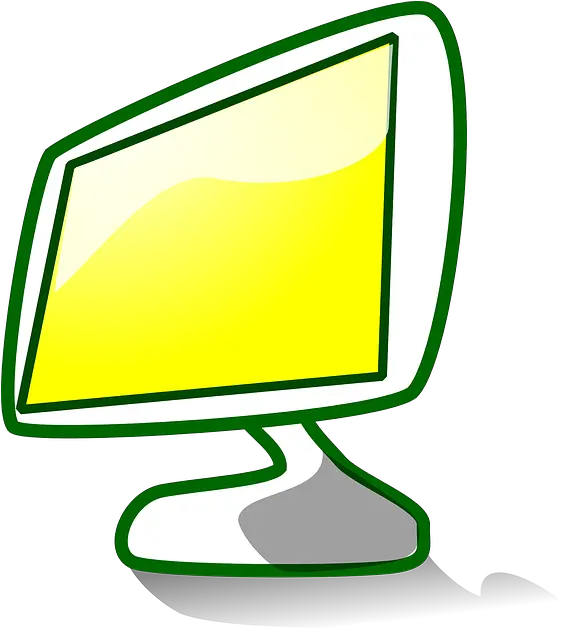  Download Monitor Icon Yellow Display Theme Apps Clipart Computer Png Transparent Pc Monitor Icon