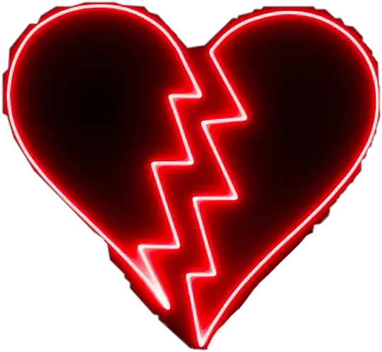  Broken Heart Aesthetic Posted By Ryan Peltier Think You Broke My Heart Again Png Neon Heart Png