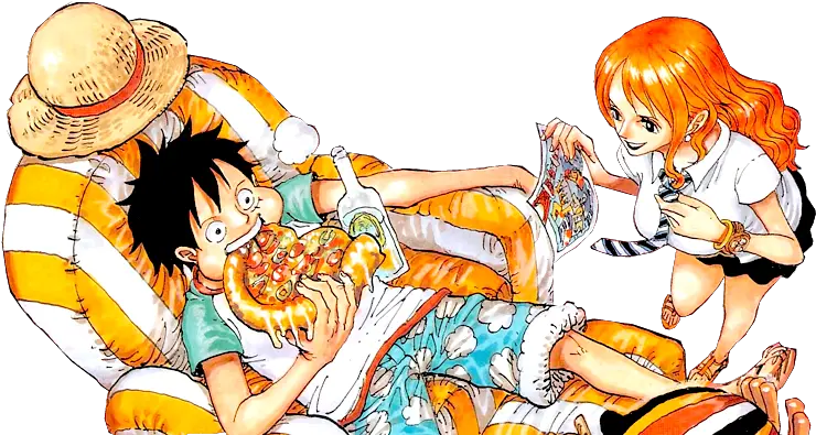  Luffy X Nami Luffy And Nami Color Spread Png Luffy Transparent