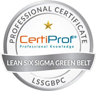  Lean Six Sigma Green Belt Professional Certificate Lssgbpc Badge Png Lean Png