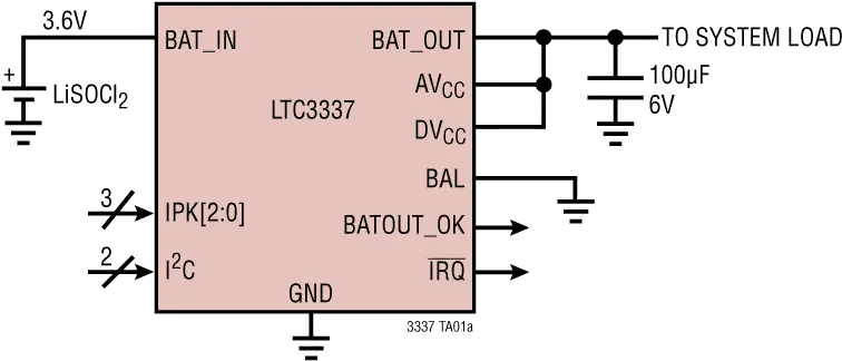  Ltc3337 Datasheet And Product Info Analog Devices Vertical Png Battery Discharge Icon