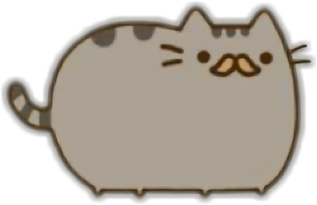  Moustache Cat Freetoedit Pusheen Cats Cute Animated Png Pusheen Transparent