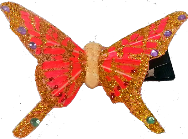  Pink Gold Butterfly Hair Clip Butterfly Clip For Hair Png Gold Butterfly Png