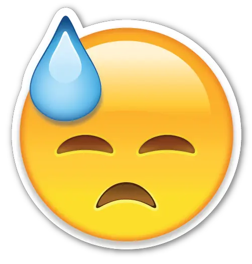  Face With Cold Sweat Caritas Png De Whatsapp Sweat Emoji Png