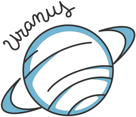  Blue Uranus Simple Solar System Planet For Volleyball Png Uranus Transparent