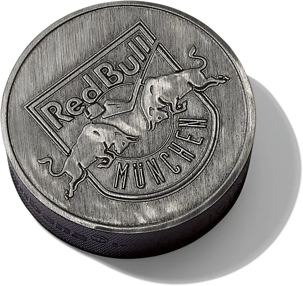  Ecm Metal Logo Puck Quarter Png Red Bull Logo Png