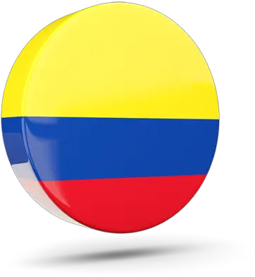  Glossy Round Icon 3d Colombia Flag 3d Png Colombia Flag Png