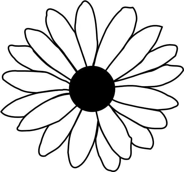  Library Of Daisy Flower Black And White Vector Transparent Daisy Clip Art Black And White Png Daisy Png