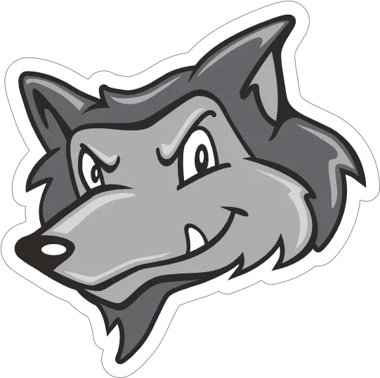  Wolf Head Mascot Sticker Cartoon Png Wolf Mascot Logo