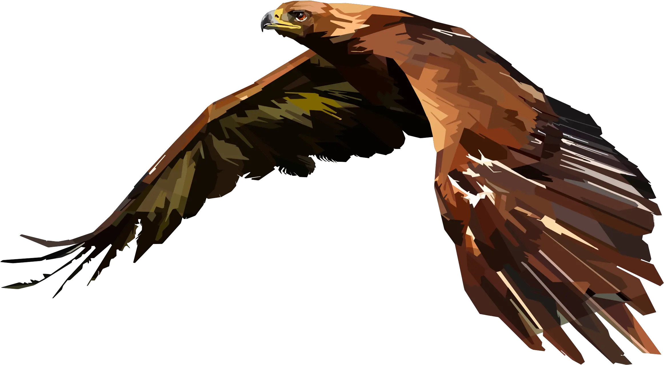  Hawk Clipart Png Colorful Eagle Transparent Cartoon Eagle Wings Drawing Geometric Hawk Png