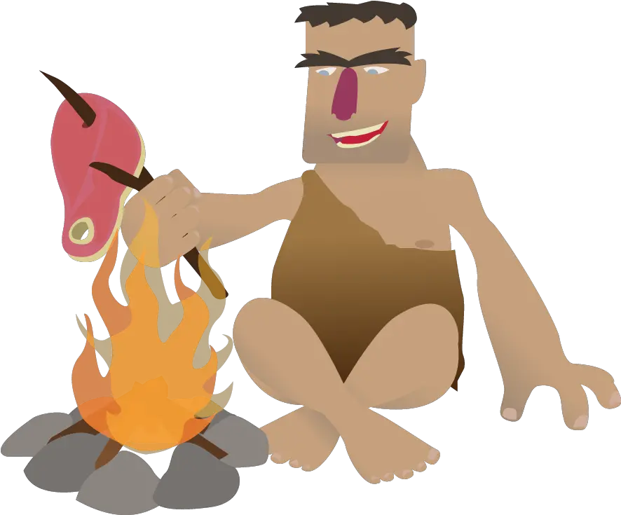  Caveman Image Clip Art Library Hunting For Food Clipart Png Caveman Png