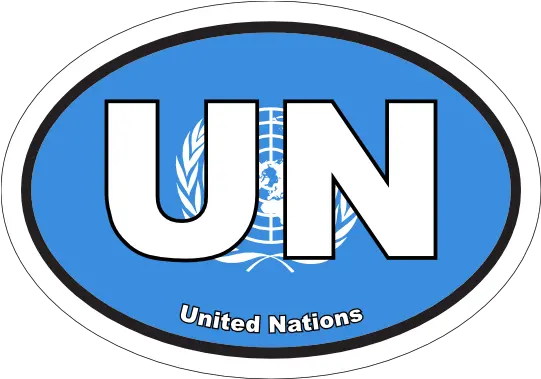  United Nations Un Flag Oval Sticker Circle Png United Nation Logo