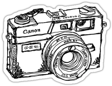  Vintage Camera Drawing Tumblr Transparent Png Camera Black And White Camera Drawing Png