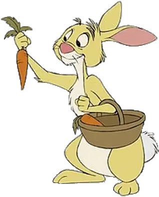  Winnie The Pooh Rabbit Holding A Carrot Transparent Png Rabbit Winnie The Pooh Carrot Transparent Background