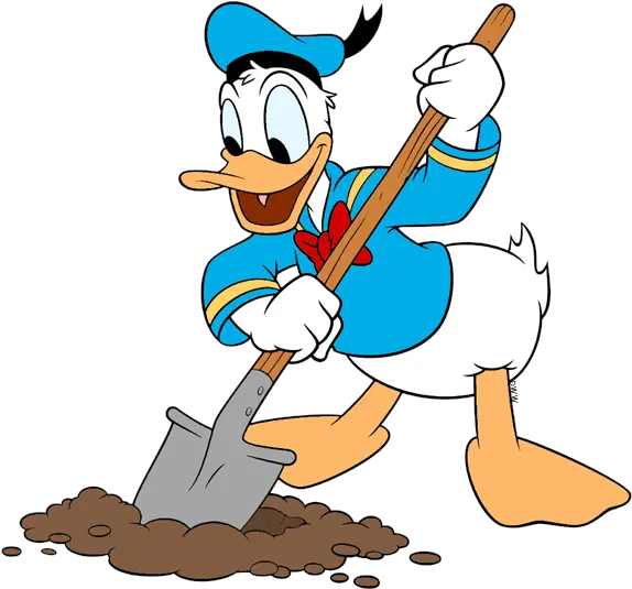  Dig Clipart Donald Duck With A Shovel Png Dig Dug Png