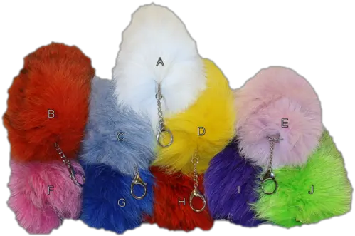  Dyed Fox Tail Keychains Plush Png Fox Tail Png