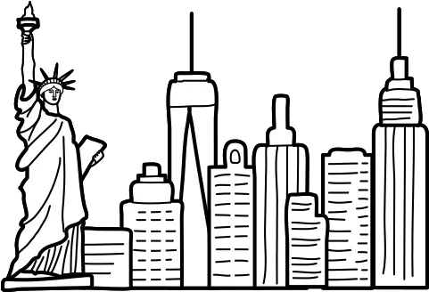  B22 Bayonne Luxury Rentals New York Clipart Black And White Png Nyc Skyline Icon