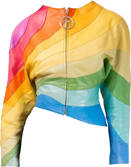  Rainbow Leather Jacket Transparent Image Free Png Images Clothes With Transparent Backgrounds Leather Png