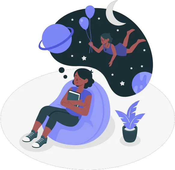  Teeread Dreamer Illustration Png Child Reading Icon