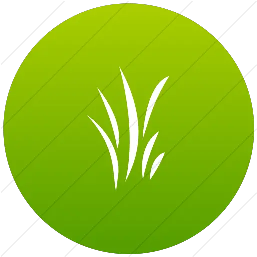  Green Gradient Classica Grass Icon G In Yellow Circle Png Grass Icon