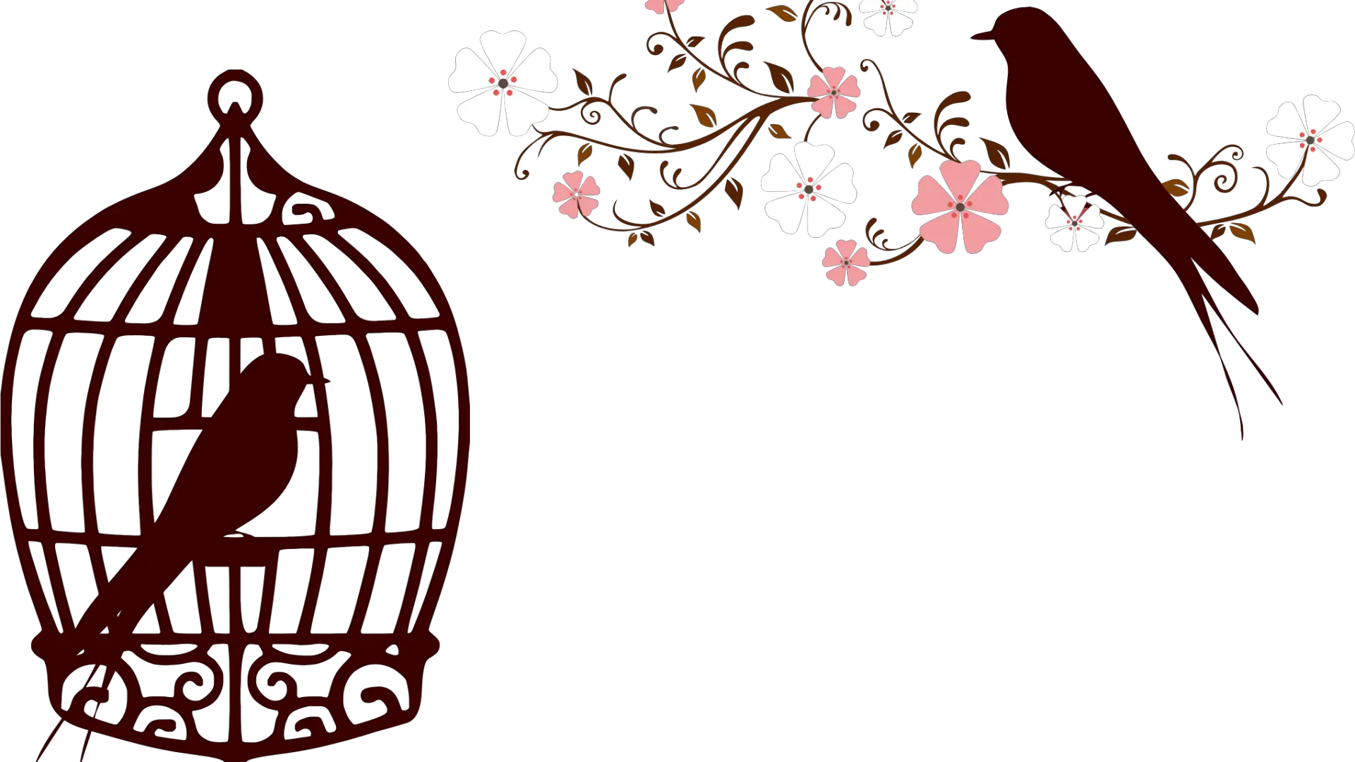  Floral Birds Silhouette No Background Free Svg Free Bird And Caged Bird Png Bird Silhouette Png