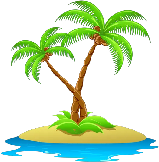  Island With Palm Trees Transparent Clipart Island Clipart Png Island Transparent