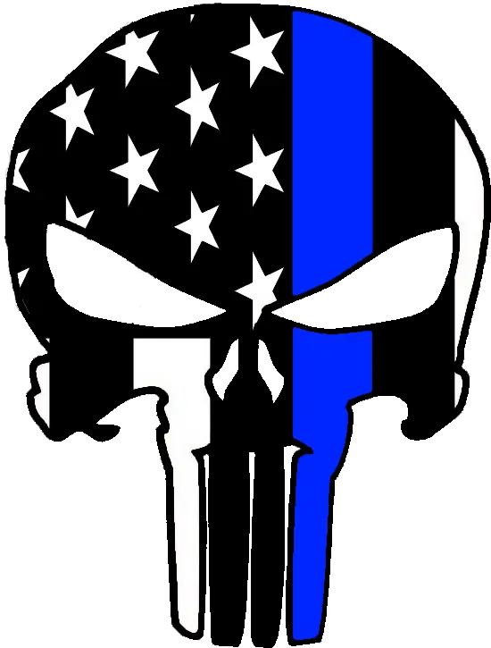  Thin Blue Line Punisher Sticker Thin Blue Line Drawings Png Thin Blue Line Png