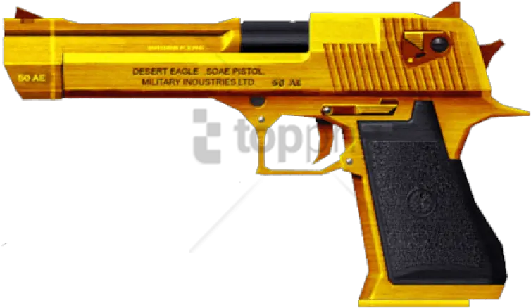  Hd Free Png Gold Gun Image Desert Eagle Free Fire Pistol Transparent Background