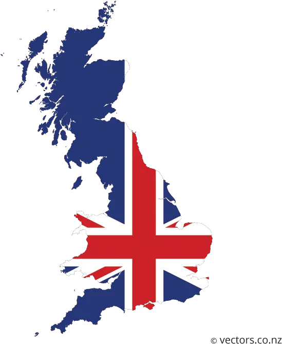  Uk Flag Vector Map Of Great Britain In Great Britain With Flag Png British Flag Png