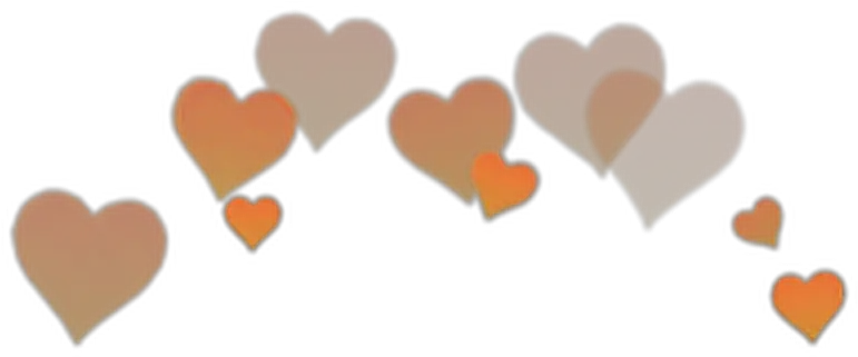  Arancione Orange Heart Overlay Png Edit Heart In Head Filter Blur Overlay Png