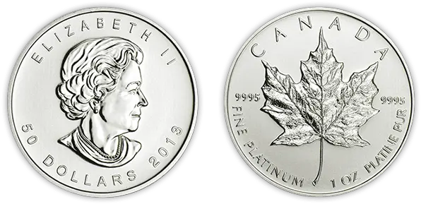  Download Hd Platinum Canadian Maple Leafs Canadian Platinum Coins Singapore Png Canadian Leaf Png