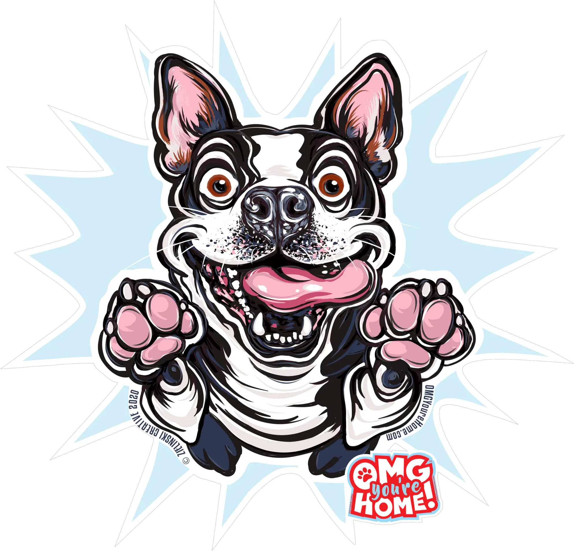  Boston Terrier Decal U2013 Omg Youu0027re Home Mug Png Boston Terrier Png