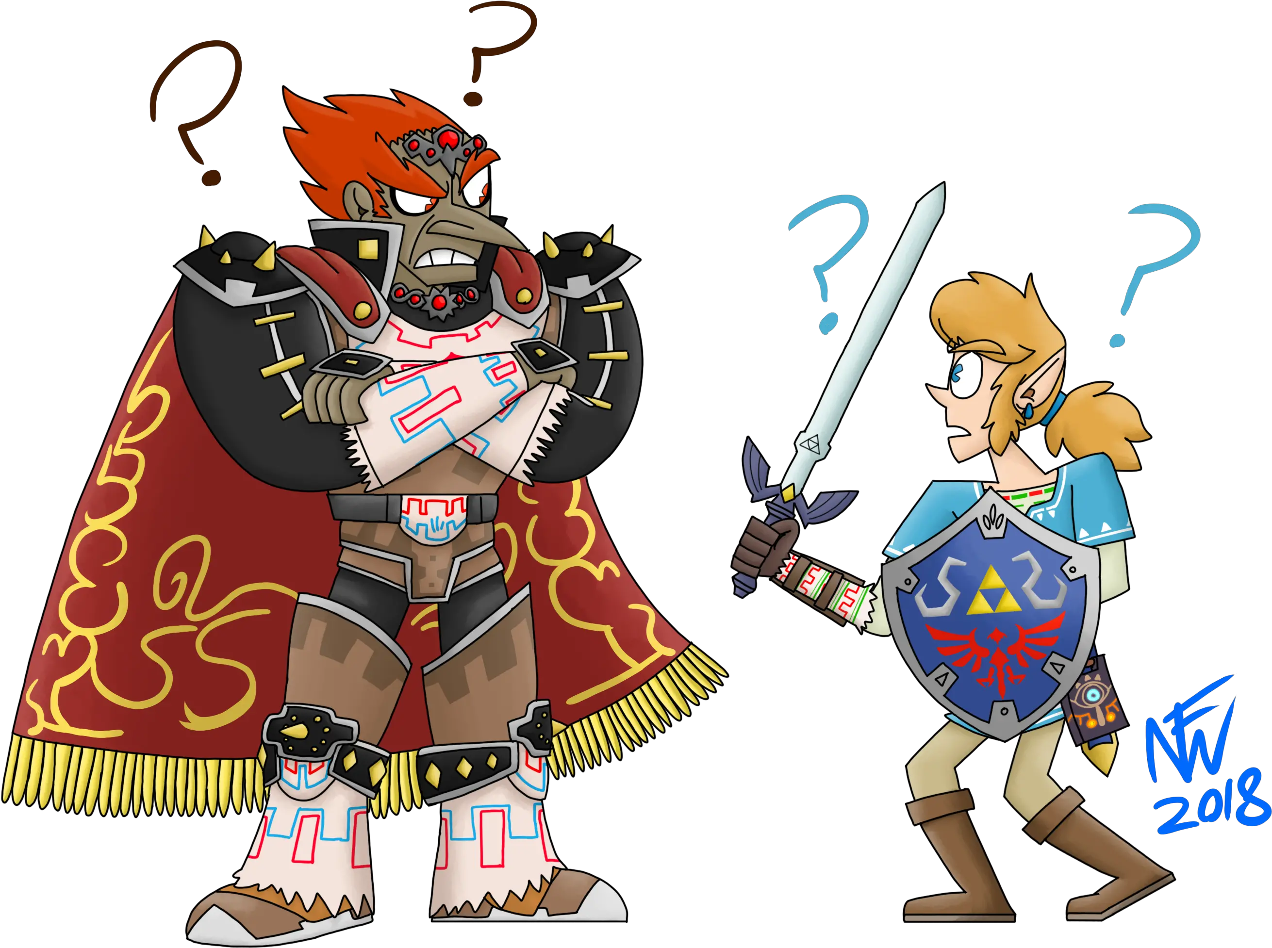  Ganondorf And Link Meet In Smash Bros Ultimate By Noah Smash Bros Ganondorf Art Png Ganon Png