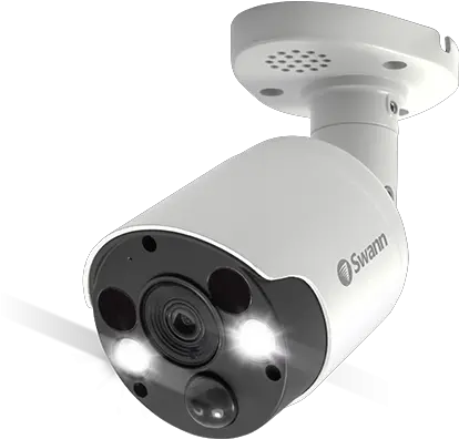  4k Thermal Sensing Spotlight Bullet Security Camera Pro4kmsfb Swann Camera 4k Png Spotlight Transparent