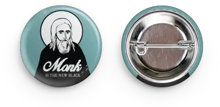  Monk Is The New Black Button Emblem Png Black Button Png