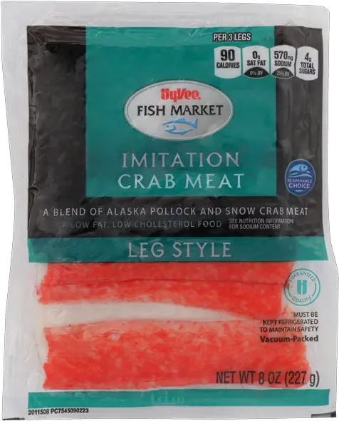  Hy Vee Fish Market Imitation Crab Meat Leg Style Hyvee Frozen Food Png Crab Legs Png