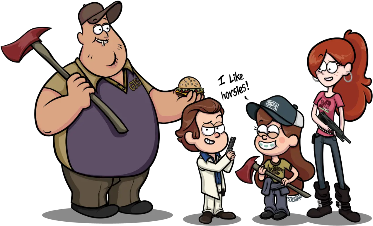  Gravity Falls Left 4 Dead 2 Crossover Left 4 Dead Fan Art Png Left 4 Dead 2 Png