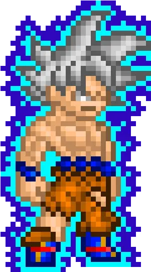  Goku Ultra Instinct W Aura Pixel Art Maker Sangoku Ultra Instinct Pixel Art Png Goku Ultra Instinct Png