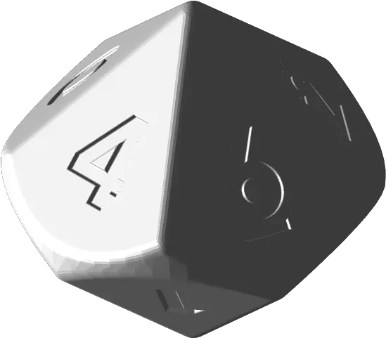  10 Sided Dnd Dice D10 With Ones Stl And Sldprt 3d Gadget Png Dnd Dice Png