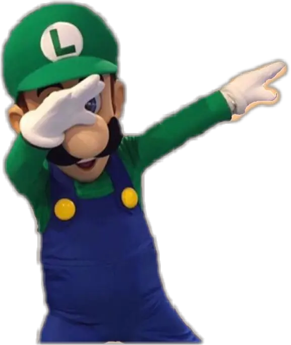  Dab Luigi Sticker By Leigh Anne Dabbing Luigi Transparent Png Luigi Plush Png