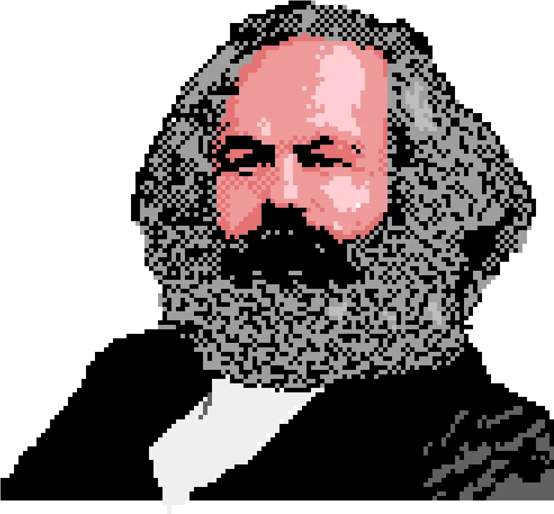  Pixilart Hair Design Png Karl Marx Png