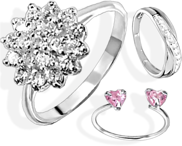  Download Hd Silver Cz Rings Png Jewellers Silver Silver Jewellery Silver Png Rings Png