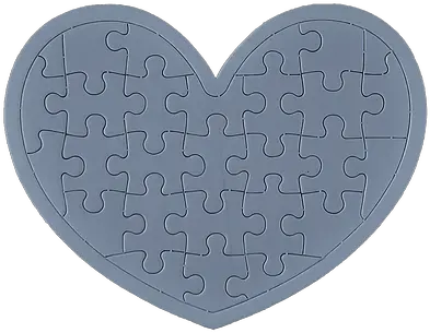  Blue Heart Jigsaw Puzzle Card Heart Png Blue Heart Png