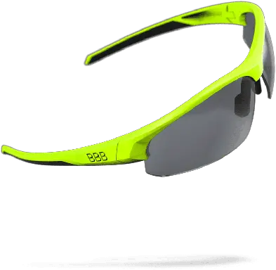  Bbb Impress Sunglasses Neon Yellow Pc Smoke Lens Plastic Png Yellow Smoke Png