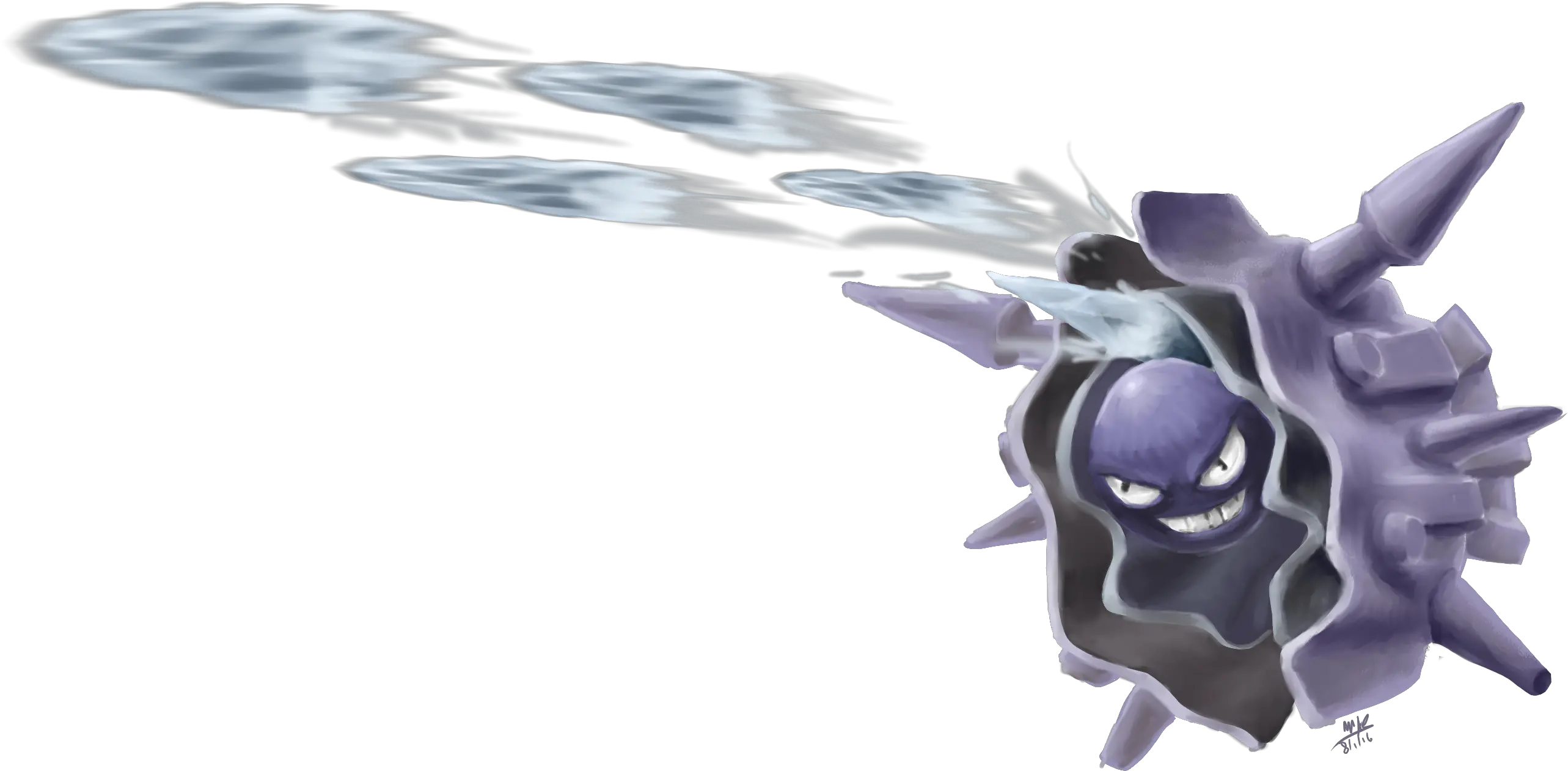  092 Cloyster Used Icicle Spear And Aurora Beam Icicle Spear Png Icicles Transparent