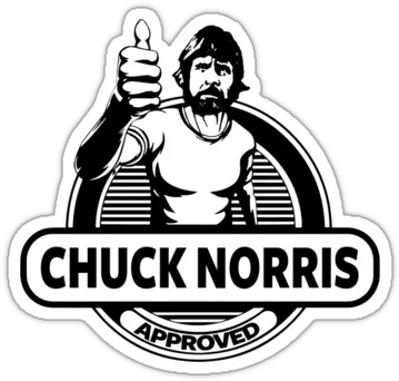  Download Chuck Norris Chuck Norris Black And White Full Chuck Norris Approved Sticker Png Chuck Norris Png