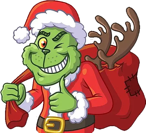  Mr Santa Claus Sticker Png Grinch Png