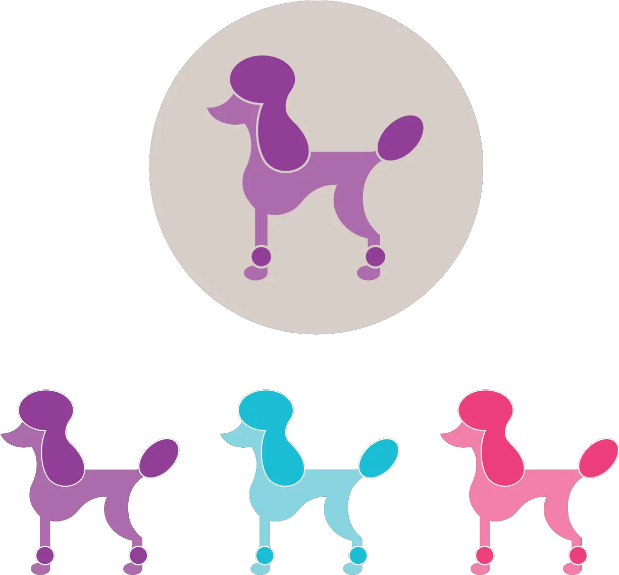  Poodle Clipart Purple Clip Art Png Download Full Size Standard Poodle Poodle Png