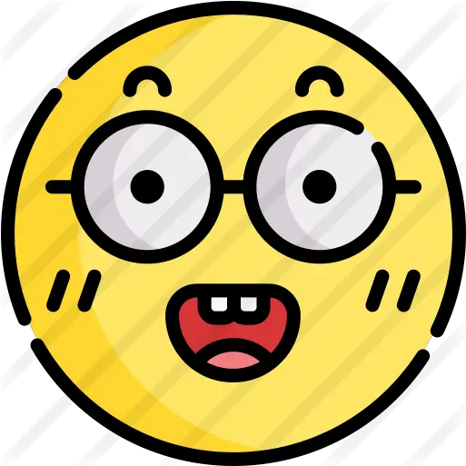  Nerd Sonrisa Svg Png Nerd Emoji Png